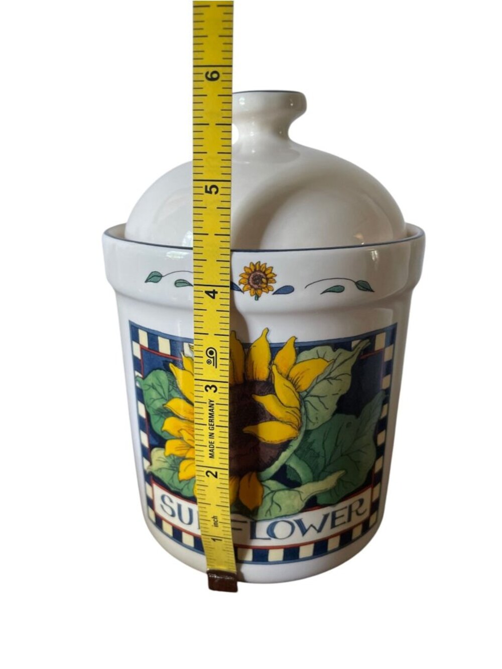 Vintage 1999 Certified International Sunflower Ceramic Canister by Susan Winget - Picture 7 of 8
